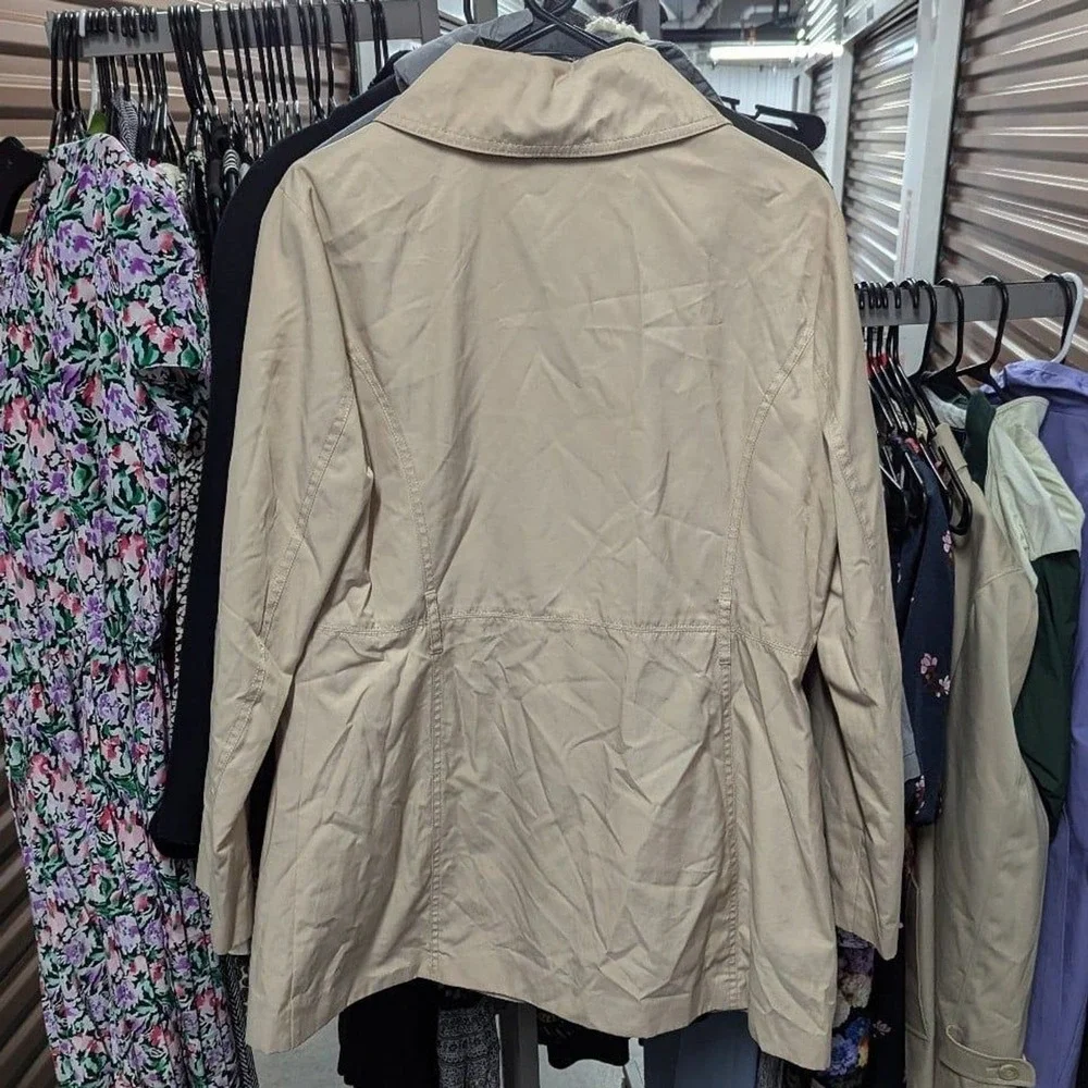 Quiet‎ Luxury Old Money Utility Trench Coat Double Breasted Jessica Simpson M